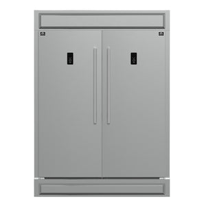 FORNO Fortezza 60" 28 cu. ft. Refrigerator/Freezer with Automatic Ice Maker and Modern Trim Kit in Stainless Steel, FFFFD1738-60MG