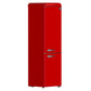 FORNO Storico 22" 9 cu. ft. Retro Refrigerator in Red with Silver Handle, FFFFD1745-22RED