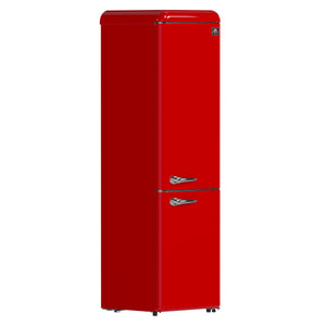 FORNO Storico 22" 9 cu. ft. Retro Refrigerator in Red with Silver Handle, FFFFD1745-22RED