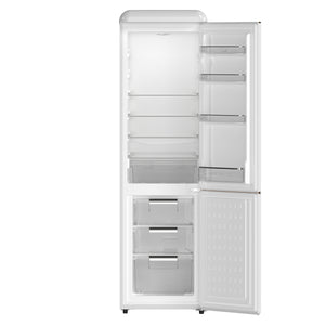 FORNO Storico 22" 9 cu. ft. Retro Refrigerator in White with Copper Accents, FFFFD1745-22WHT