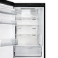 FORNO Custodia 23.4" 10.3 cu. ft. Left Swing Refrigerator with Bottom Freezer and Ice Maker in Black with Antique Brass Accents, FFFFD1766-24BLK-LS
