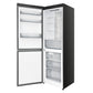 FORNO Custodia 23.4" 10.3 cu. ft. Left Swing Refrigerator with Bottom Freezer and Ice Maker in Black with Antique Brass Accents, FFFFD1766-24BLK-LS