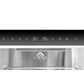 FORNO Custodia 23.4" 10.3 cu. ft. Right Swing Refrigerator with Bottom Freezer in Black with Antique Brass Accents, FFFFD1766-24BLK-RS