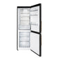 FORNO Custodia 23.4" 10.3 cu. ft. Right Swing Refrigerator with Bottom Freezer in Black with Antique Brass Accents, FFFFD1766-24BLK-RS
