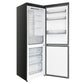FORNO Custodia 23.4" 10.3 cu. ft. Right Swing Refrigerator with Bottom Freezer in Black with Antique Brass Accents, FFFFD1766-24BLK-RS