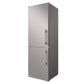 FORNO Custodia 23.4" 10.3 cu. ft. Left Swing Refrigerator with Bottom Freezer and Ice Maker in Stainless Steel, FFFFD1766-24LS