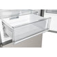 FORNO Custodia 23.4" 10.3 cu. ft. Right Swing Refrigerator with Bottom Freezer in Stainless Steel, FFFFD1766-24RS