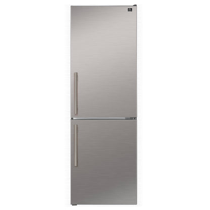FORNO Custodia 23.4" 10.3 cu. ft. Right Swing Refrigerator with Bottom Freezer in Stainless Steel, FFFFD1766-24RS
