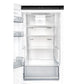 FORNO Custodia 23.4" 10.3 cu. ft. Left Swing Refrigerator with Bottom Freezer and Ice Maker in White with Antique Brass Accents, FFFFD1766-24WHT-LS