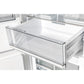 FORNO Custodia 46.8" 20.6 cu. ft. Refrigerator with Bottom Freezer and Ice Maker in White with Antique Brass Accents, FFFFD1766-48WHT