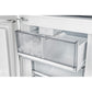 FORNO Custodia 46.8" 20.6 cu. ft. Refrigerator with Bottom Freezer and Ice Maker in White with Antique Brass Accents, FFFFD1766-48WHT