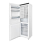 FORNO Custodia 23.4" 10.3 cu. ft. Left Swing Refrigerator with Bottom Freezer and Ice Maker in White with Antique Brass Accents, FFFFD1766-24WHT-LS