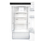 FORNO Custodia 23.4" 10.3 cu. ft. Right Swing Refrigerator with Bottom Freezer in White with Antique Brass Accents, FFFFD1766-24WHT-RS