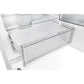 FORNO Custodia 23.4" 10.3 cu. ft. Right Swing Refrigerator with Bottom Freezer in White with Antique Brass Accents, FFFFD1766-24WHT-RS