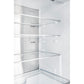 FORNO Custodia 23.4" 10.3 cu. ft. Right Swing Refrigerator with Bottom Freezer in White with Antique Brass Accents, FFFFD1766-24WHT-RS