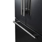 FORNO Rivello 36" French Door Standard Depth Refrigerator with Water and Ice Dispenser in Black with Stainless Steel Accents, FFFFD1783-36BLK
