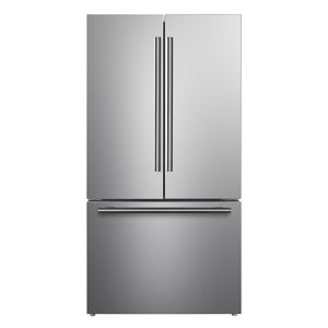 FORNO Rivello 36" French Door Standard Depth Refrigerator with Water and Ice Dispenser in Stainless Steel, FFFFD1783-36S