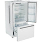 FORNO Rivello 36" French Door Standard Depth Refrigerator with Water and Ice Dispenser in White with Stainless Steel Accents, FFFFD1783-36WHT