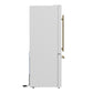 FORNO Espresso Milano 31" 17.2 cu. ft. Left Swing Refrigerator and Bottom Freezer with Ice Maker in White and Antique Brass Handles, FFFFD1786-31WHT