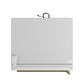 FORNO Espresso Milano 31" 17.2 cu. ft. Left Swing Refrigerator and Bottom Freezer with Ice Maker in White and Antique Brass Handles, FFFFD1786-31WHT