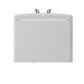 FORNO Espresso Luigi 33" 18 cu. ft. French Door Refrigerator in White with Antique Brass Handles, FFFFD1791-33WHT