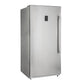 FORNO Rizzuto 28" 13.8 cu.ft. Left Hand Swing Convertible Refrigerator/Freezer in Stainless Steel, FFFFD1933-28LS