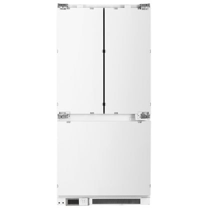 FORNO Rivestito 36" 15.5 cu. ft. Counter Depth Built-In Panel-Ready French Door Refrigerator with Automatic Ice Maker, FFRBI1811-36FR