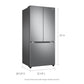 SAMSUNG 32" 17.5 cu. ft. Counter Depth 3-Door French Door Smart Refrigerator in Stainless Steel with Ice Maker