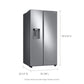 SAMSUNG 36" 27.4 cu. ft. Standard Depth Side-by-Side Refrigerator in Fingerprint Resistant Stainless Steel with Ice Maker