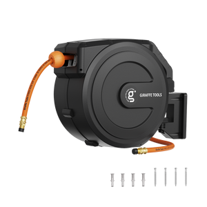 Retractable Air Hose Reel-PP Housing-3/8in-50ft