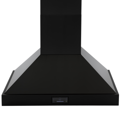Induction Hardware 48-Inch Convertible Wall Mount Range Hood, 1800 CFM, Black Stainless Steel, S-RH48-PW-BS