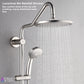 FORNO AcquaSPA System with 9" Rainfall Shower Head, 5-in-1 Handheld Shower and 3 Function Adjustable Body Jet in Brushed Nickel