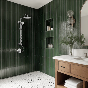 FORNO AcquaSPA System with 9" Rainfall Shower Head, 5-in-1 Handheld Shower and 3 Function Adjustable Body Jet in Polished Chrome