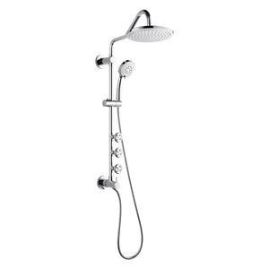 FORNO AcquaSPA System with 9" Rainfall Shower Head, 5-in-1 Handheld Shower and 3 Function Adjustable Body Jet in Polished Chrome