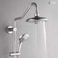 FORNO AcquaSPA System with 8" 6 Function Rainfall Shower Head, 5-in-1 Handheld Shower and 3 Function Adjustable Body Jet in Brushed Nickel