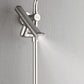 FORNO AcquaFALL Shower System with 9" Rainfall Shower Head, 5-in-1 Handheld Shower and 3 Function Body Jet in Brushed Nickel