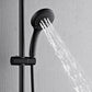 FORNO AcquaFALL Traditional Arm Shower System with 8" 6 Function Rainfall Shower Head, 5-in-1 Handheld Shower and 3 Function Body Jet in Matte Black