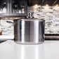 Premium Clad 7.9 qt Stock Pot with Glass Lid - Induction