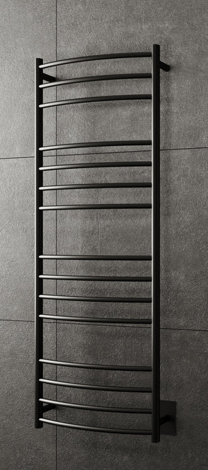 Selene Wall Mounted Electric Towel Warmer in Black