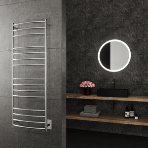 Selene Wall Mounted Electric Towel Warmer in Chrome