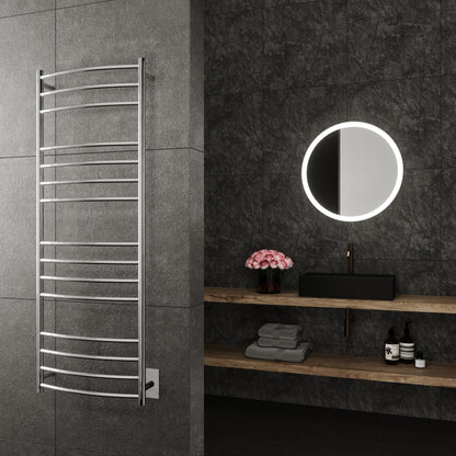 Selene Wall Mounted Electric Towel Warmer in Chrome