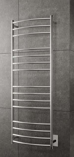 Selene Wall Mounted Electric Towel Warmer in Chrome