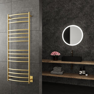 Selene Wall Mounted Electric Towel Warmer in Gold