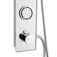 FORNO AcquaSPA Shower Panel with SensoTemp, 9" Rainfall Shower Head, 5-in-1 Handheld Shower and 3 Body Jets in Mirrored Stainless Steel