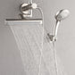 FORNO AcquaFALL Mini Spa System with 8" 6 Function Rainfall Shower Head, 5-in-1 Handheld Shower and 3 Function Body Jet in Brushed Nickel