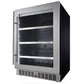 Danby Silhouette Pro 24" 6 Wine Bottle/126 Can Beverage Center with LED Lights, SPRBC056D1SS