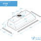 48 inch 900 CFM Range Hood Insert - VICTORY Star (Double blower)