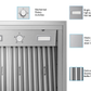 48 inch 900 CFM Range Hood Insert - VICTORY Star (Double blower)