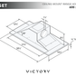 600 CFM Black Flush Ceiling Mount Range Hood - VICTORY Sunset