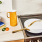 Caraway Sauté Pan in White with Gold Handle
